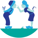Logo Juffrouw Janssen // Dutch courses for Professionals