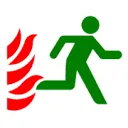 Logo van kenuwvluchtweg - veilig vluchten en ontruimen