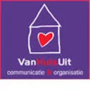 Logo VanHuisUit communicatie AND organisatie