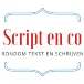 Logo van Script en - rondom tekst en schrijven