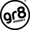Logo van gr8 agency