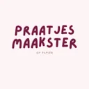 Logo van Praatjesmaakster op papier